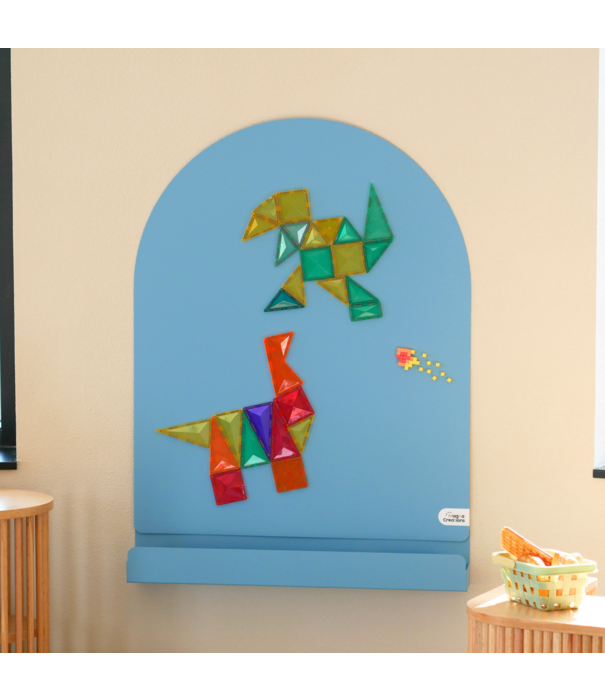 JUTTER & Co. JUTTER & Co. || Ready to Play Speelpakket - Magneetboog + Opbergschap L Blauw + Connetix Regenboog (102-delig)