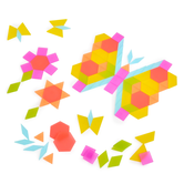 Guidecraft - Transparante Tangram Set (250-delig)