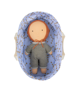 Poppenwieg - Blauw met Sterretjes