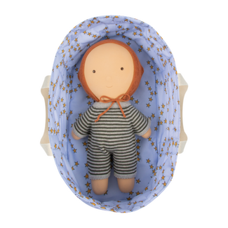WE ARE GOMMU Poppenwieg - Blauw met Sterretjes