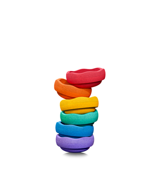 Mini Stapelstenen Set - Rainbow Classic ( 6-delig)