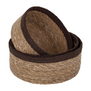 Dixie - Seagrass - Gevlochten Manden Set (3-delig) - Bruin