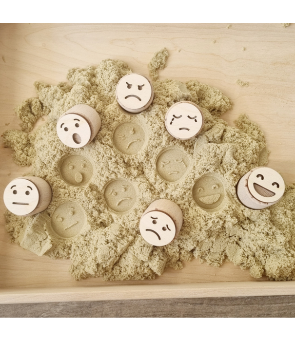 Kiddi Kiddi - Houten Stempelset Emoties (6-delig)