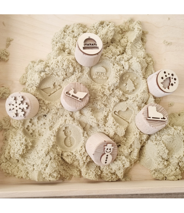 Kiddi Kiddi - Houten Stempelset Winter (6-delig)