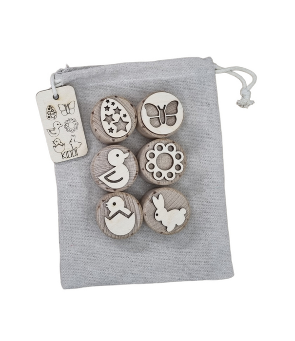 Kiddi Kiddi - Houten Stempelset Voorjaar (6-delig)