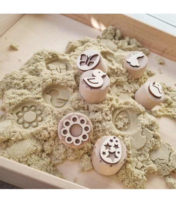 Kiddi Kiddi - Houten Stempelset Voorjaar (6-delig)