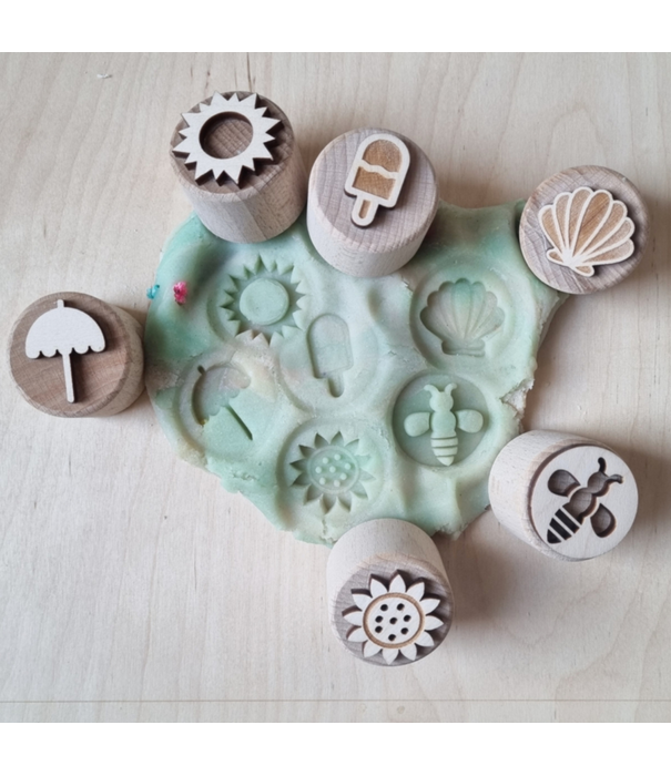 Kiddi Kiddi - Houten Stempelset Zomer (6-delig)