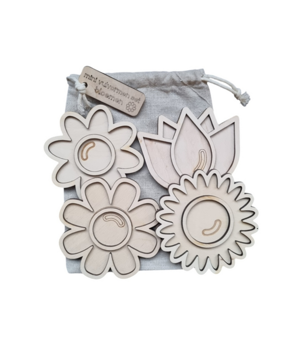 Kiddi Kiddi - Mini Vulvormen Set Bloemen (4-delig)