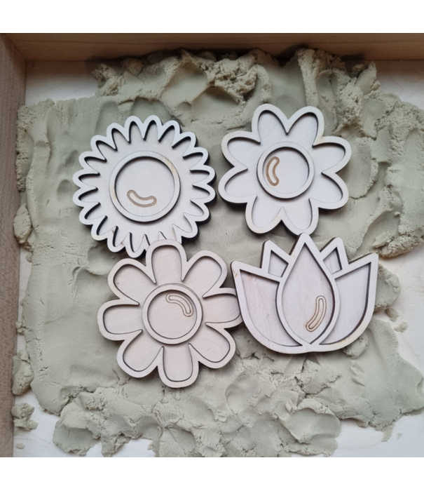 Kiddi Kiddi - Mini Vulvormen Set Bloemen (4-delig)