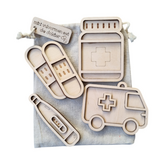 Kiddi - Mini Vulvormen Set De Dokter (4-delig)