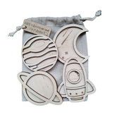 Kiddi - Mini Vulvormen Set De Ruimte (4-delig)