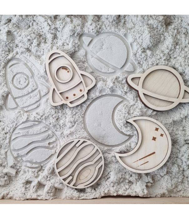 Kiddi Kiddi - Mini Vulvormen Set De Ruimte (4-delig)