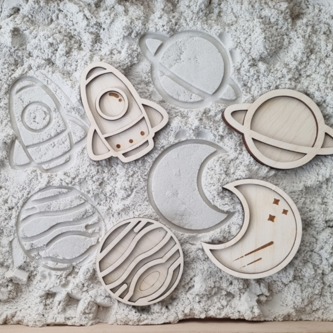Kiddi - Mini Vulvormen Set De Ruimte (4-delig)