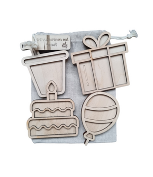 Mini Vulvormen Set Feest (4-delig)