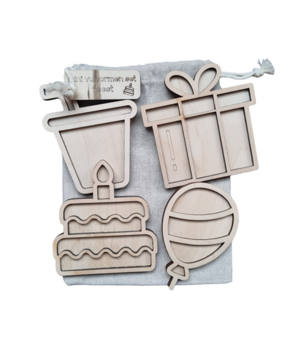 Kiddi Kiddi - Mini Vulvormen Set Feest (4-delig)