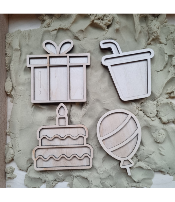 Kiddi Kiddi - Mini Vulvormen Set Feest (4-delig)