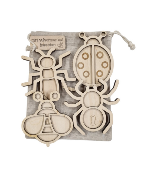 Kiddi Kiddi - Mini Vulvormen Set Insecten (4-delig)