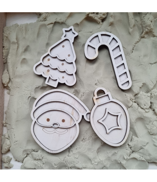 Kiddi Kiddi - Mini Vulvormen Set Kerst (4-delig)