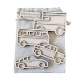 Kiddi - Mini Vulvormen Set Voertuigen (4-delig)