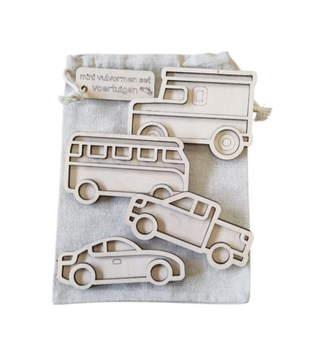 Mini Vulvormen Set Voertuigen (4-delig)
