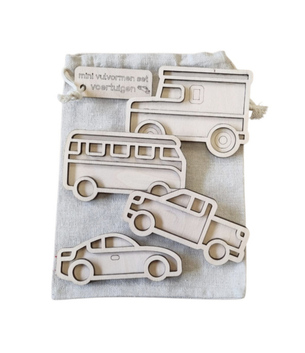 Kiddi Kiddi - Mini Vulvormen Set Voertuigen (4-delig)