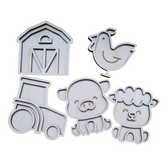 Kiddi - Mini Vulvormen Set Boerderij (5-delig)