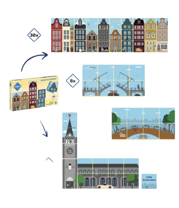 Coblo Coblo - Magnetische Toppers - Little Amsterdam (60-delig)