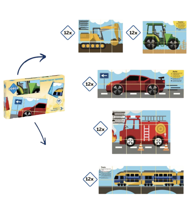 Coblo Coblo - Magnetische Toppers - Transport (60-delig)