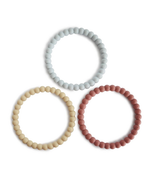 Pearl Bracelet Bijtring - Mellow, Terracotta & Periw (set van 3)