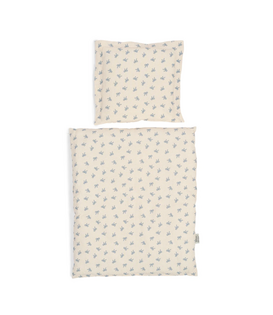 Poppen Bed Set - Blauwe Strik (50 cm)