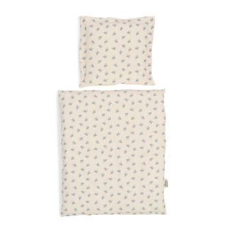 Mamamemo Poppen Bed Set - Blauwe Strik (50 cm)