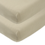 Meyco Ledikant Jersey Hoeslaken Taupe || 2-pack