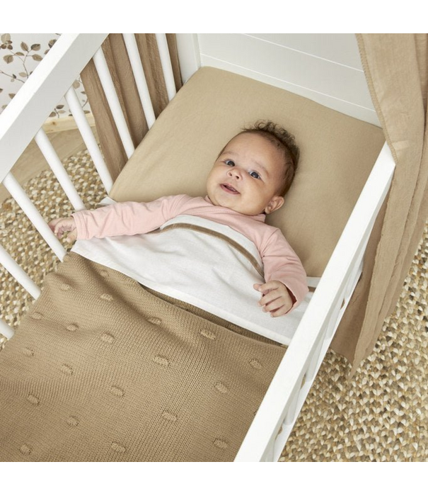 Meyco Meyco - Wieg Jersey Hoeslaken - Taupe || 2-pack