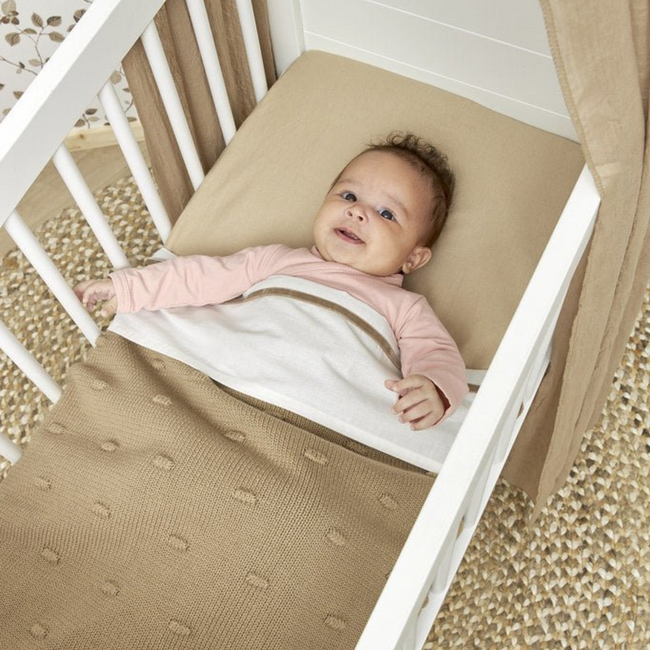 Meyco - Wieg Jersey Hoeslaken - Taupe || 2-pack