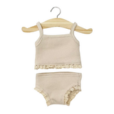 Minikane - Poppen Kledingset - Hemdje & Onderbroek Latte met Kant (pop 34 cm)