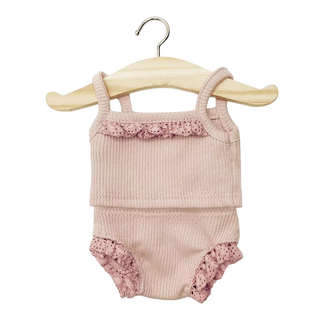 Minikane Poppen Kledingset - Hemdje & Onderbroek Orchidee met Kant (pop 34 cm)