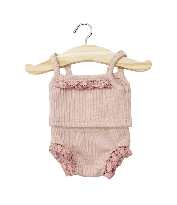 Minikane Minikane - Poppen Kledingset - Hemdje & Onderbroek Orchidee met Kant (pop 34 cm)