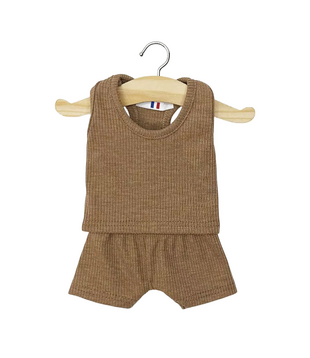 Poppen Kledingset - Hemdje & Onderbroek Chocolate (pop 34 cm)