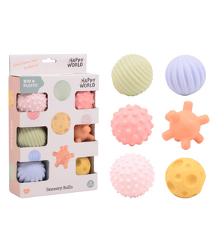 Happy World Sensorische Ballen - 6st | 0+