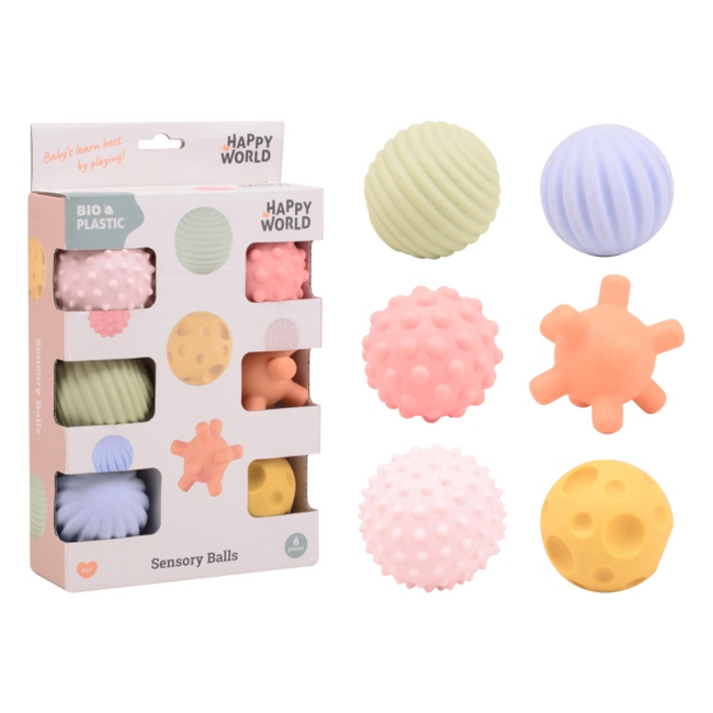 John Toy - Happy World Sensorische Ballen - 6st | 0+