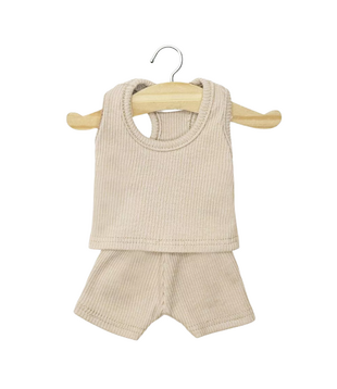 Poppen Kledingset - Hemdje & Onderbroek Latte (pop 34 cm)