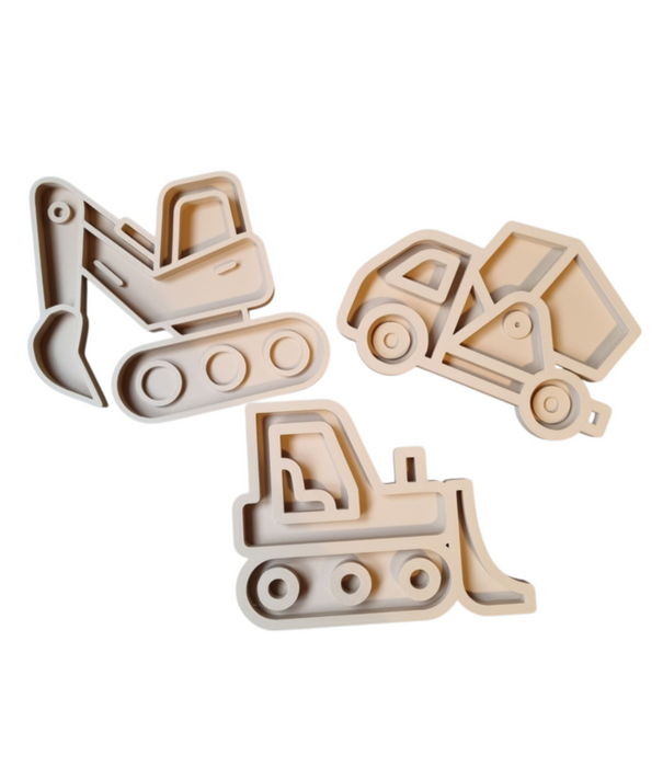 Kiddi Kiddi - Vulvormen Set Bouwvoertuigen (3-delig)