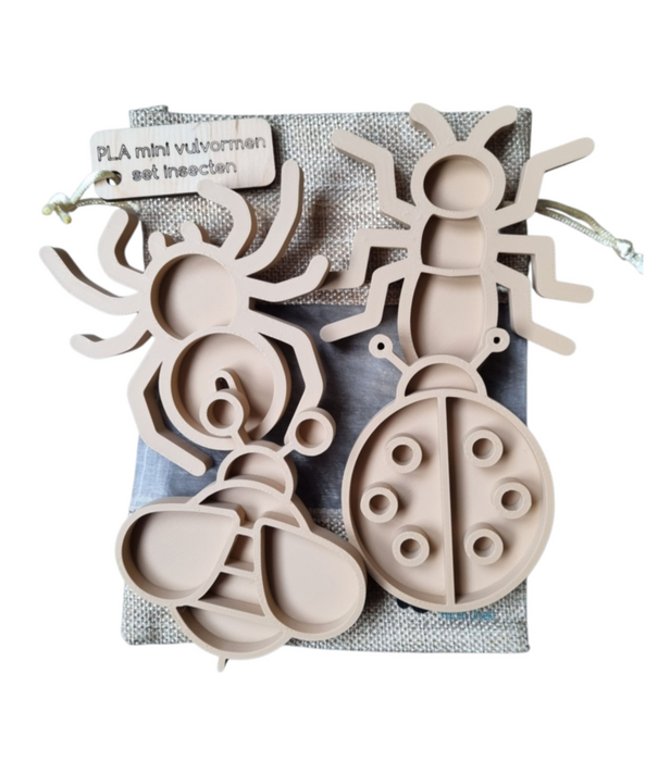 Kiddi Kiddi - Mini Vulvormen Set Insecten (4-delig)
