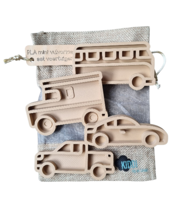 Kiddi Kiddi - Mini Vulvormen Set Voertuigen (4-delig)