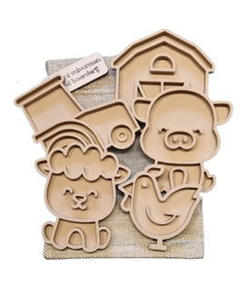 Mini Vulvormen Set Boerderij (5-delig)