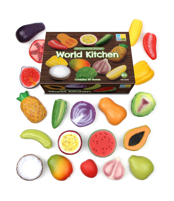 Yellow Door Yellow Door - Sensorische Speelstenen Wereldkeuken (20-delig)