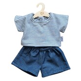 Hollie - Poppen Kledingset -  Broek & Shirt - Icy Jeans Gestreept