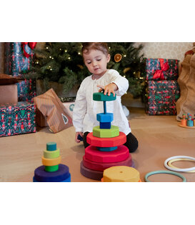 Houten Reuze Stapeltoren - Regenboog