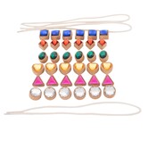 TickiT - Houten Vormen Glitterstenen Rijgkralen (39-delig)