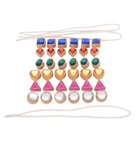 Houten Vormen Glitterstenen Rijgkralen (39-delig)